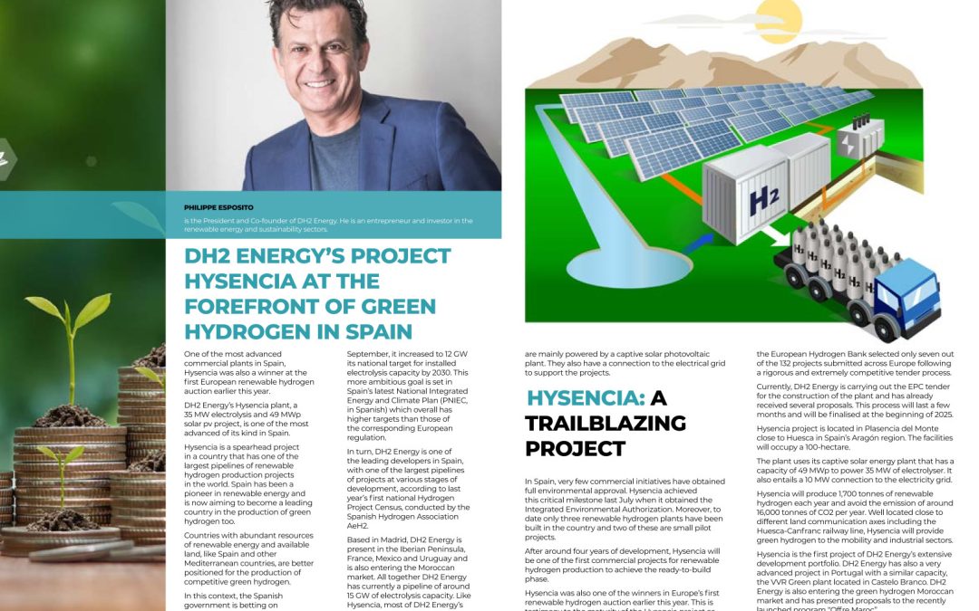 DH2 Energy’s project Hysencia at the forefront of green hydrogen in Spain