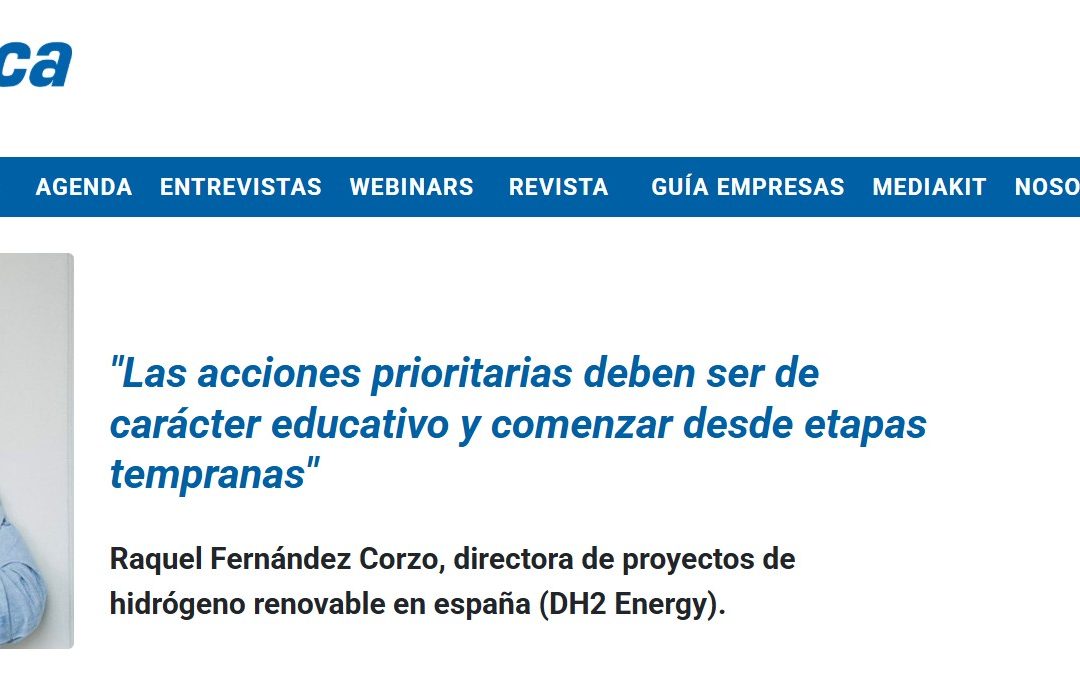 Especial mujeres protagonistas en el sector energético, participación de DH2 Energy